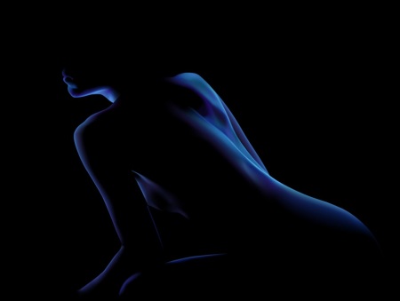 blue woman body